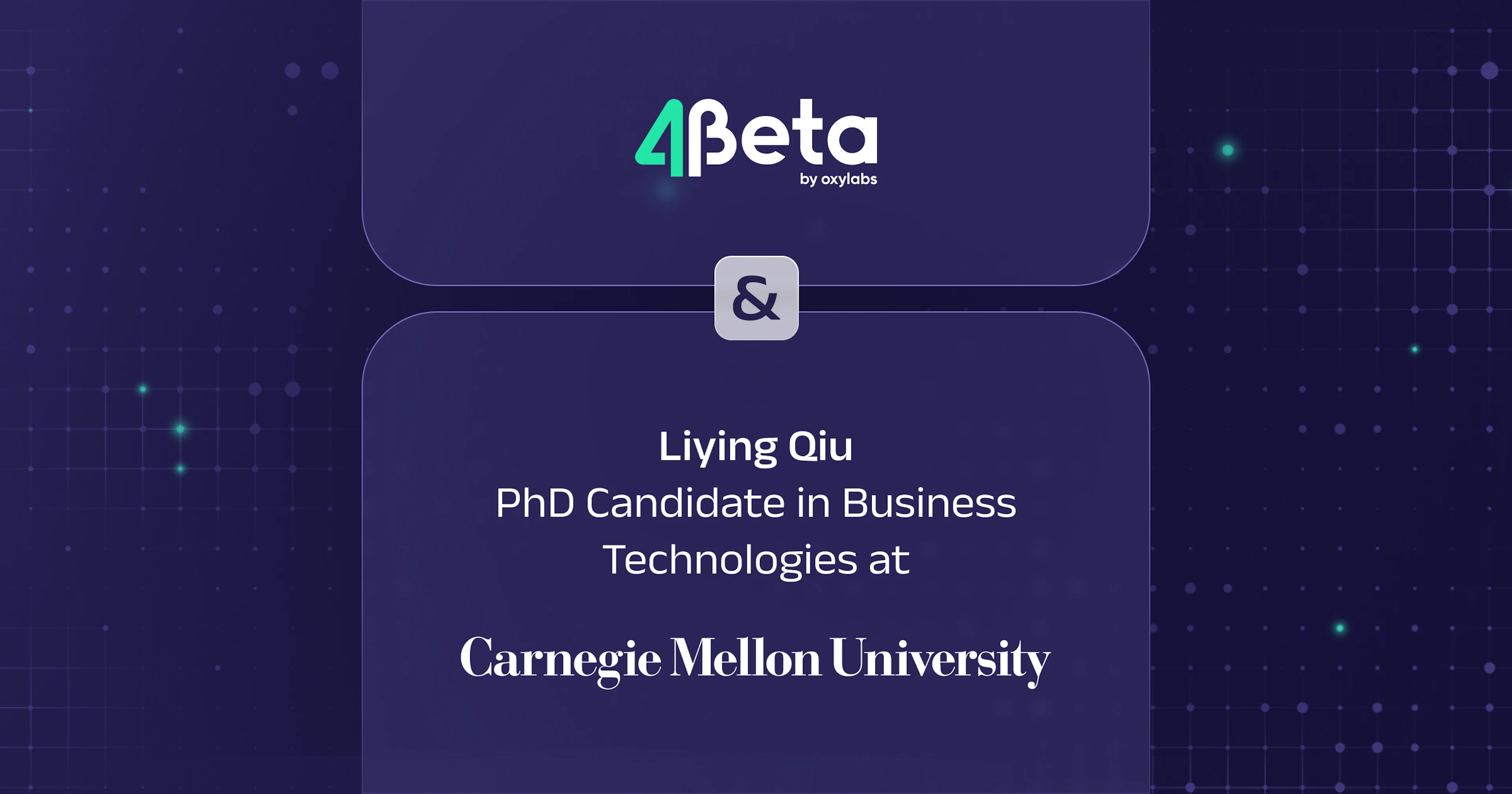 4beta and Carnegie Mellon University researcher