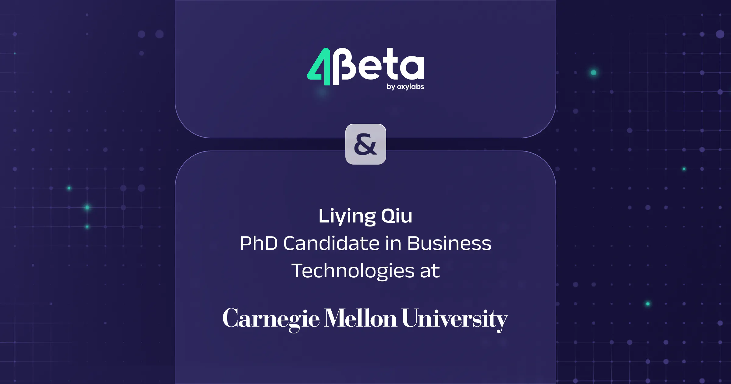 4beta and Carnegie Mellon University researcher