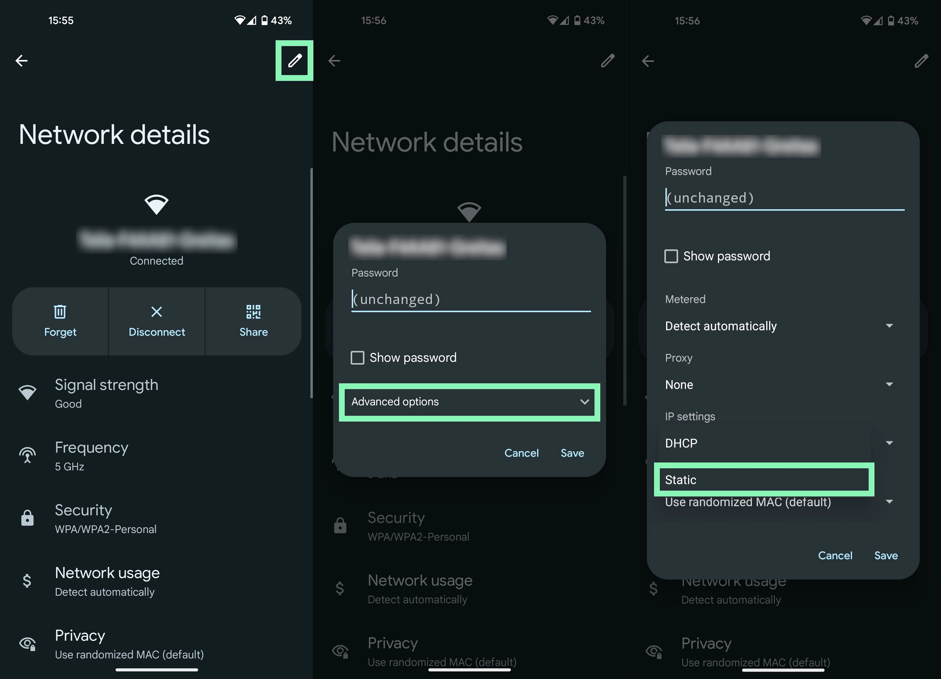 Android Network details