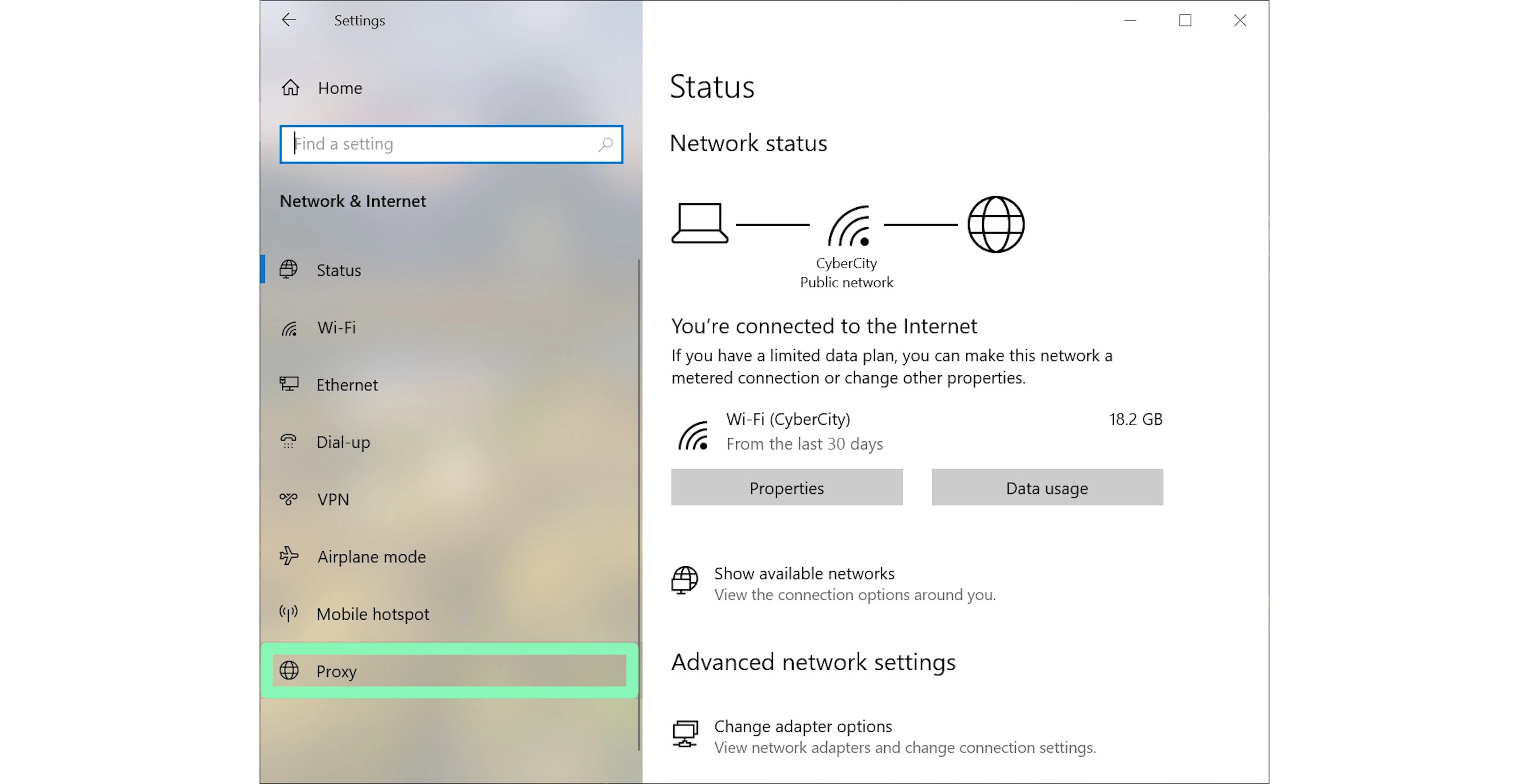 How to set up a proxy server for Windows