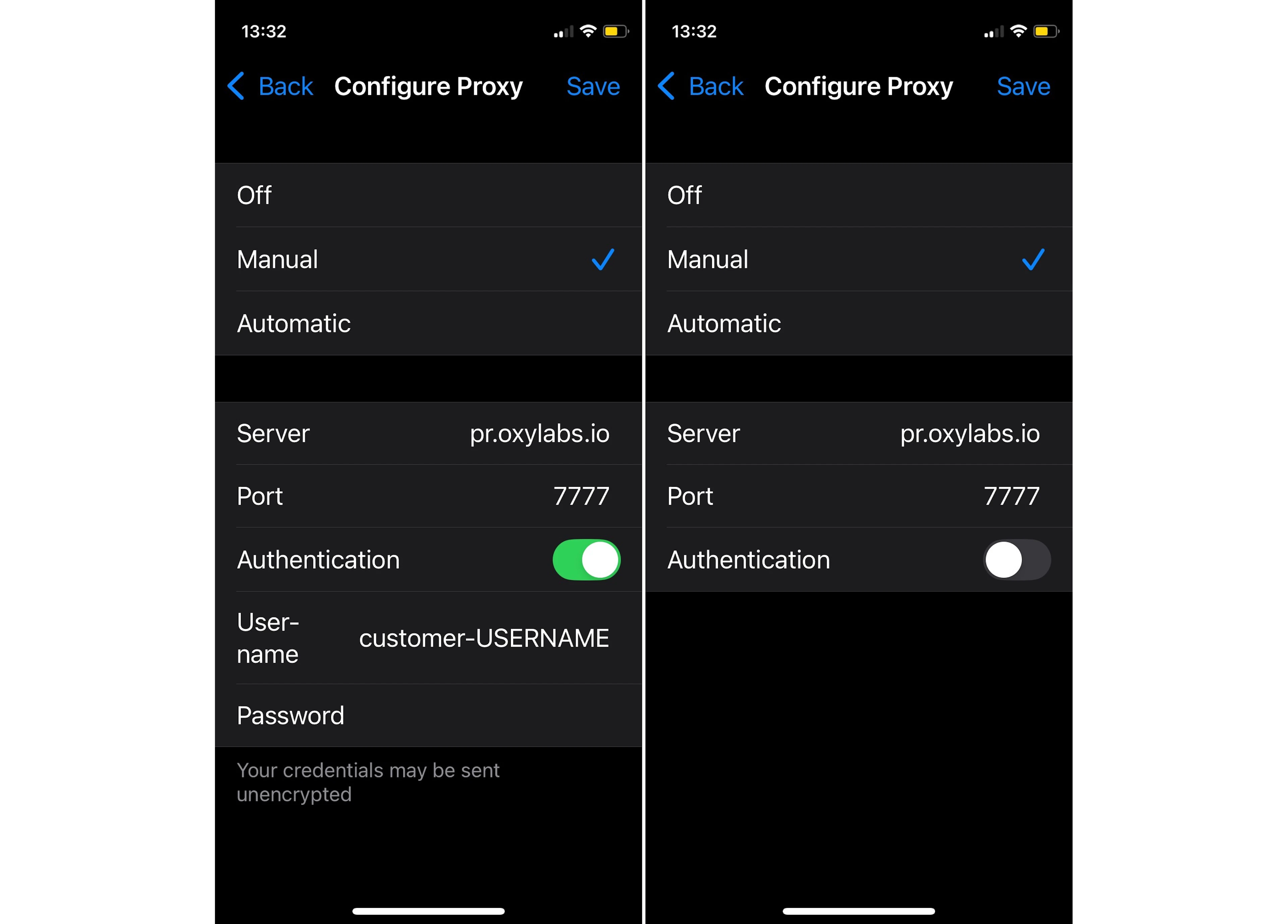 How to set up a proxy server for iOS