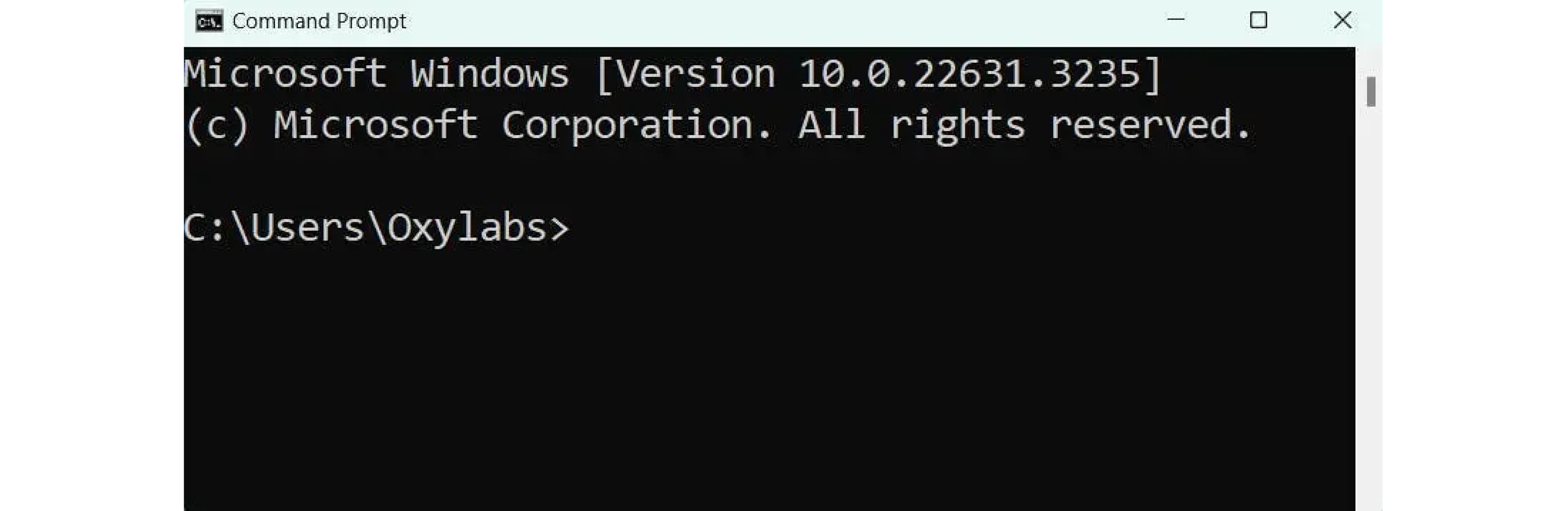 Opening Windows Command Prompt