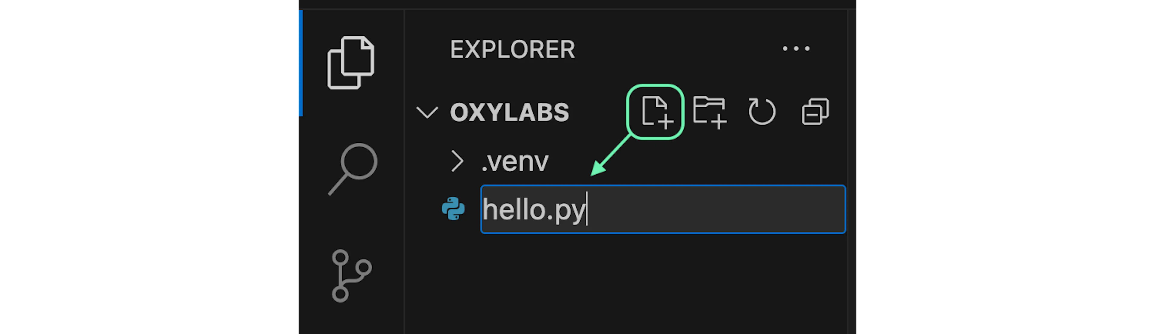 Creating a Python file for testing