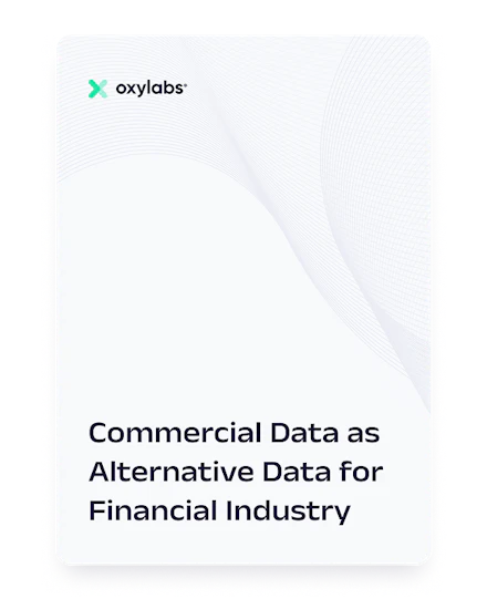 Commercial Data as Alternative Data for Financial Industry