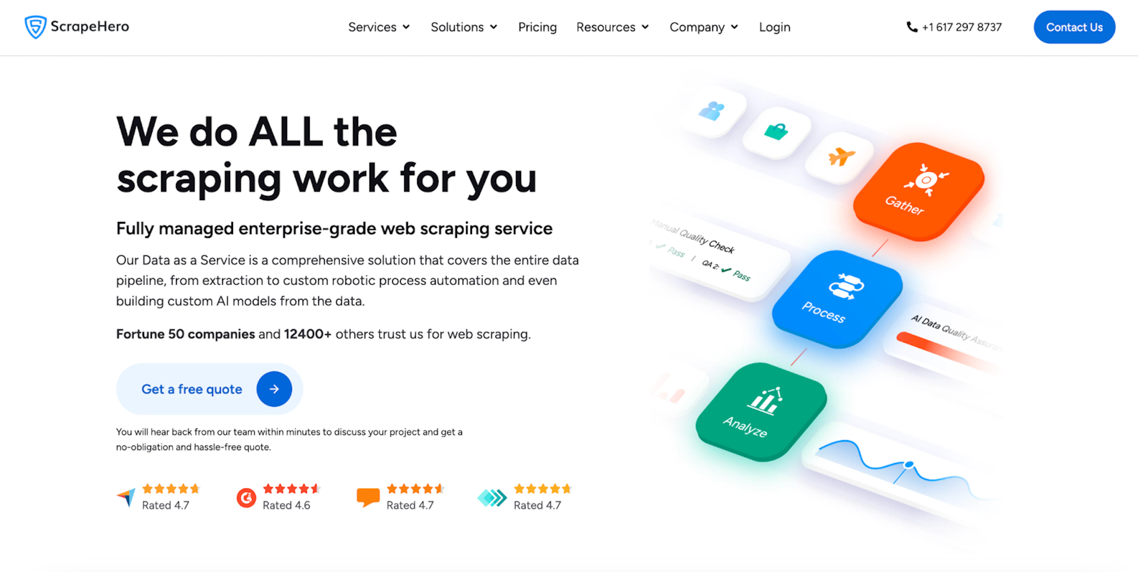 ScrapeHero enterprise-grade web scraping service with pre-built crawlers and APIs delivering high-quality structured data.