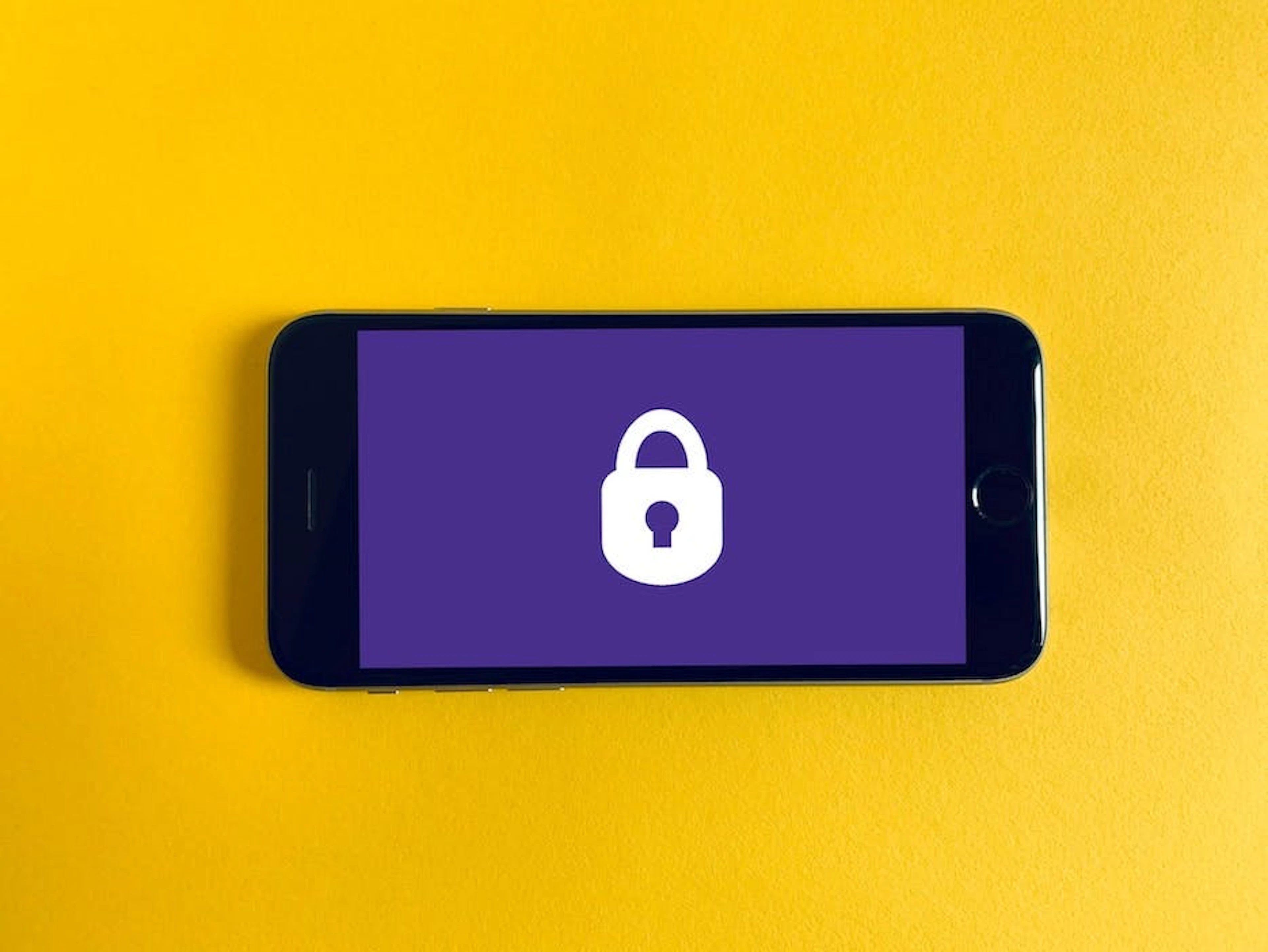mobile phone with a lock on the screen
