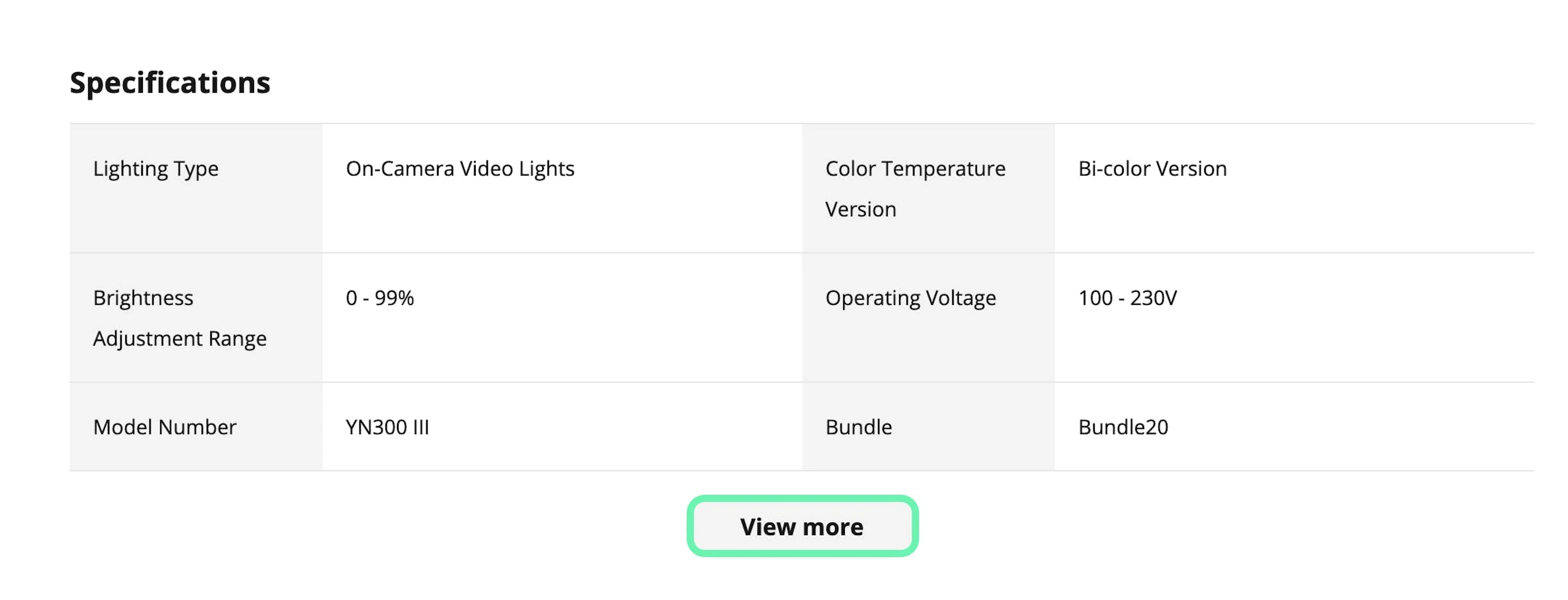 Clicking the 'View more' button on the product page to open all reviews