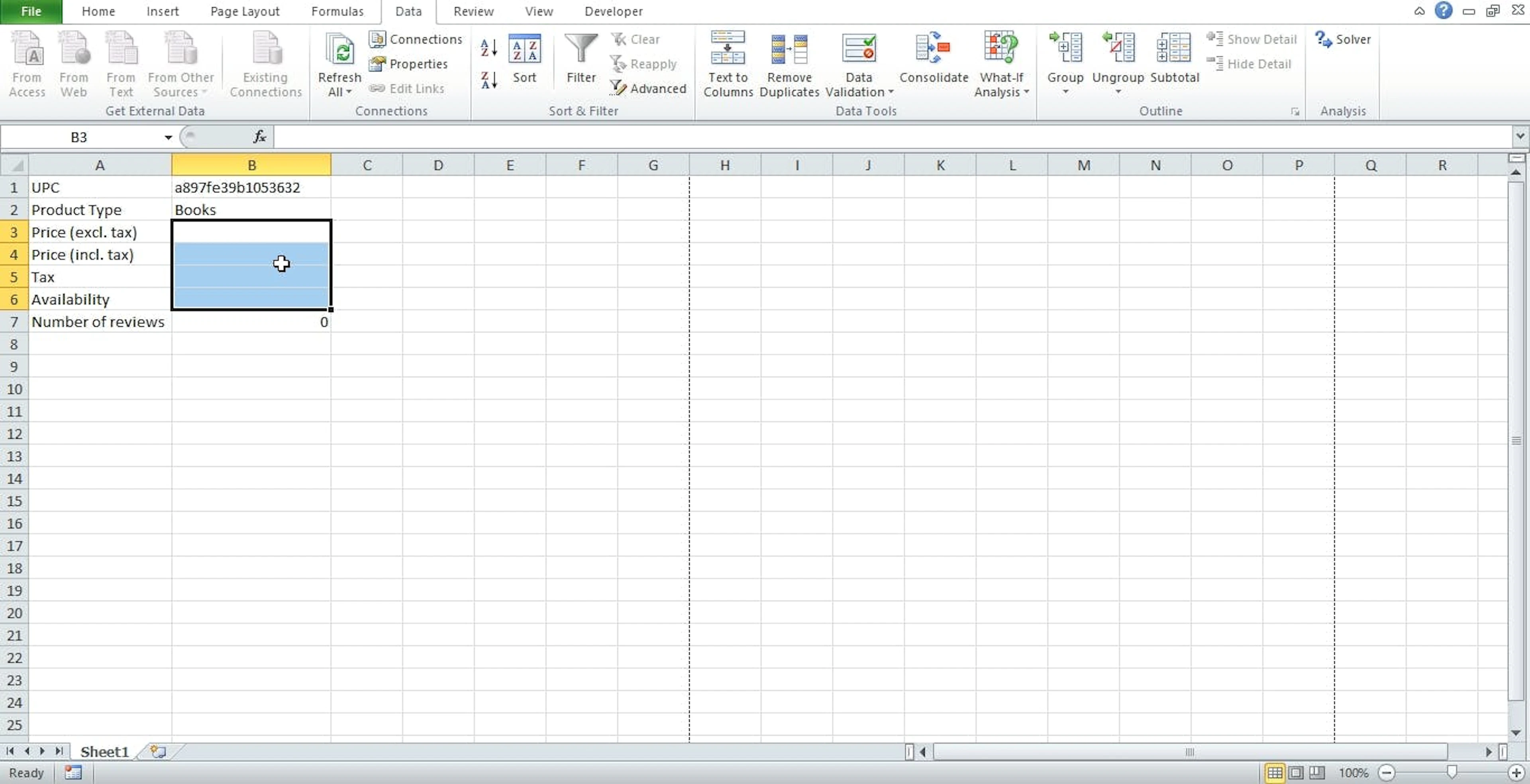 Delete a few items from the extracted data