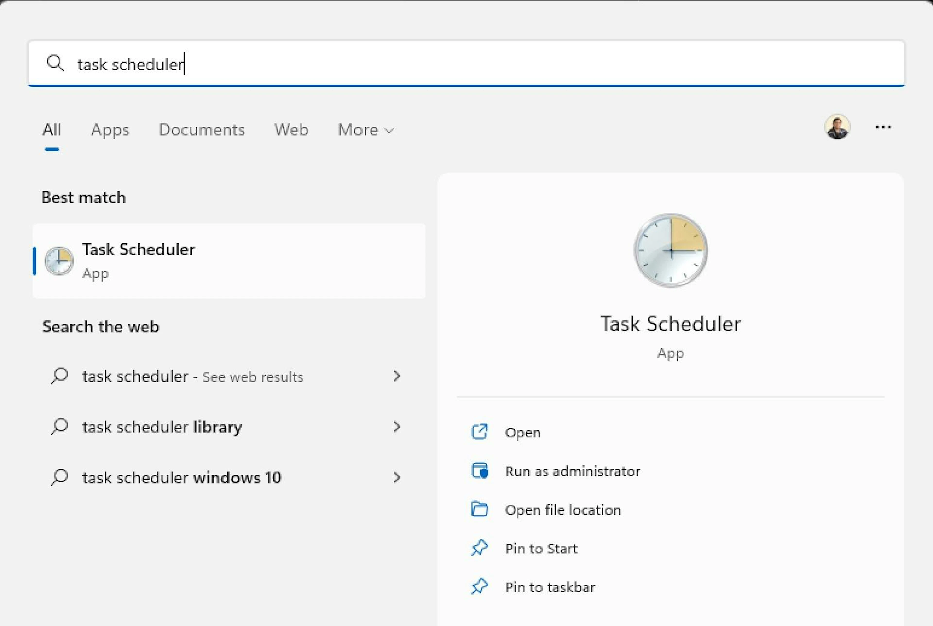 Locating Windows Task Scheduler