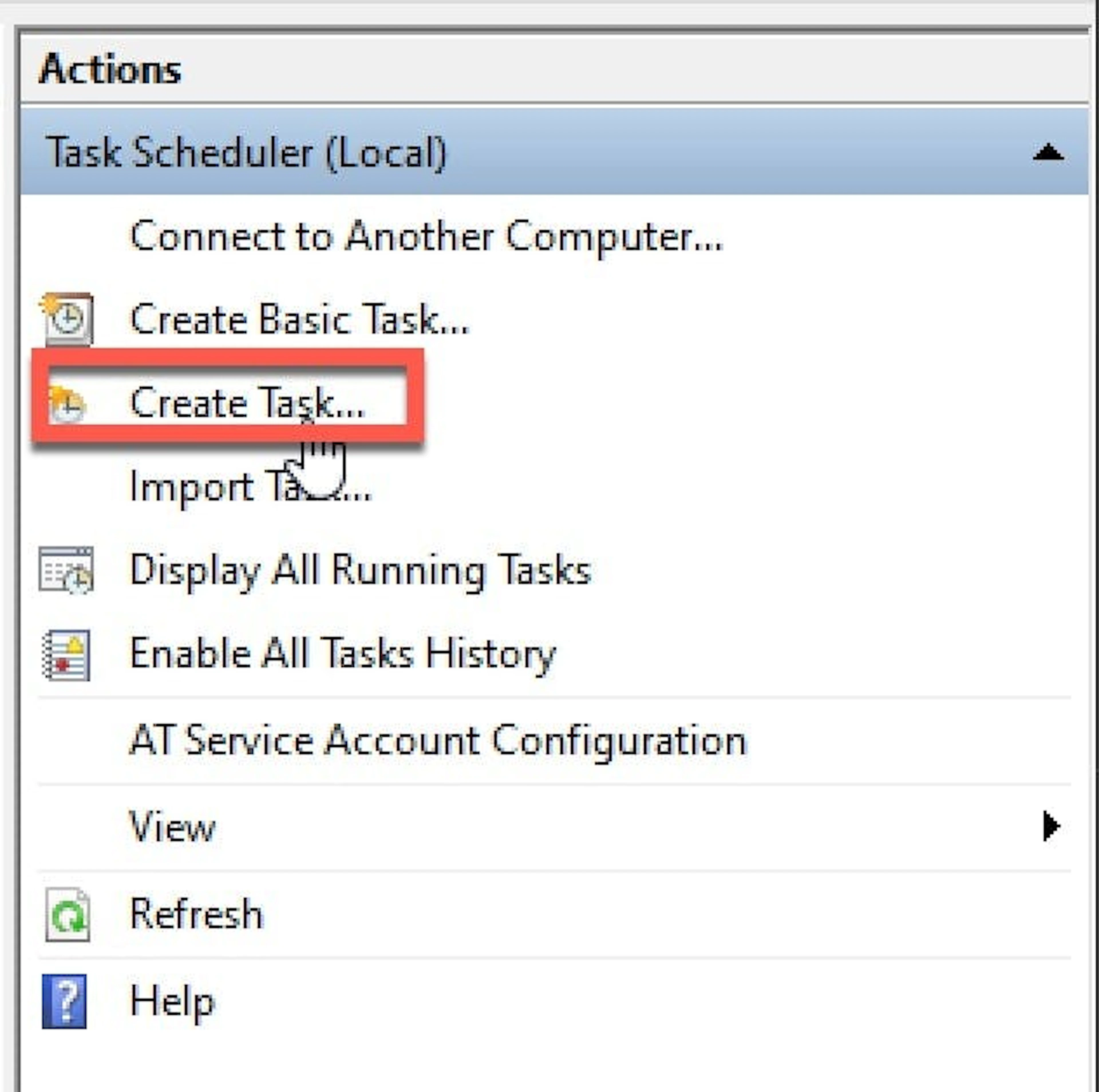 Create Task (not Basic Task)