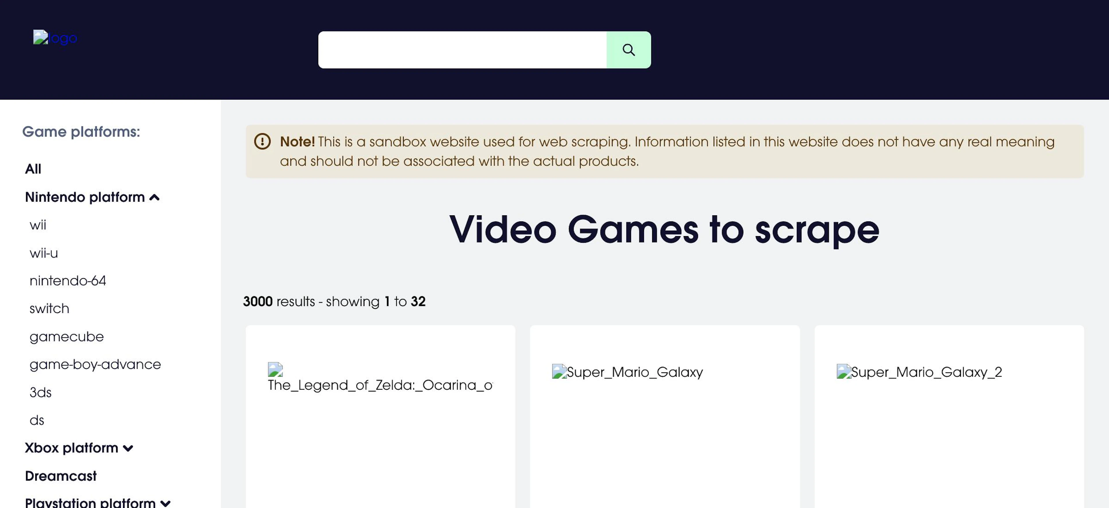 A screenshot of the web page with skipped images