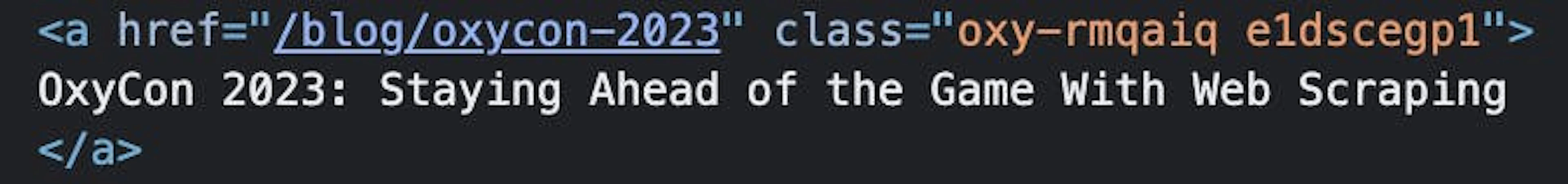 Blog post title element in HTML source