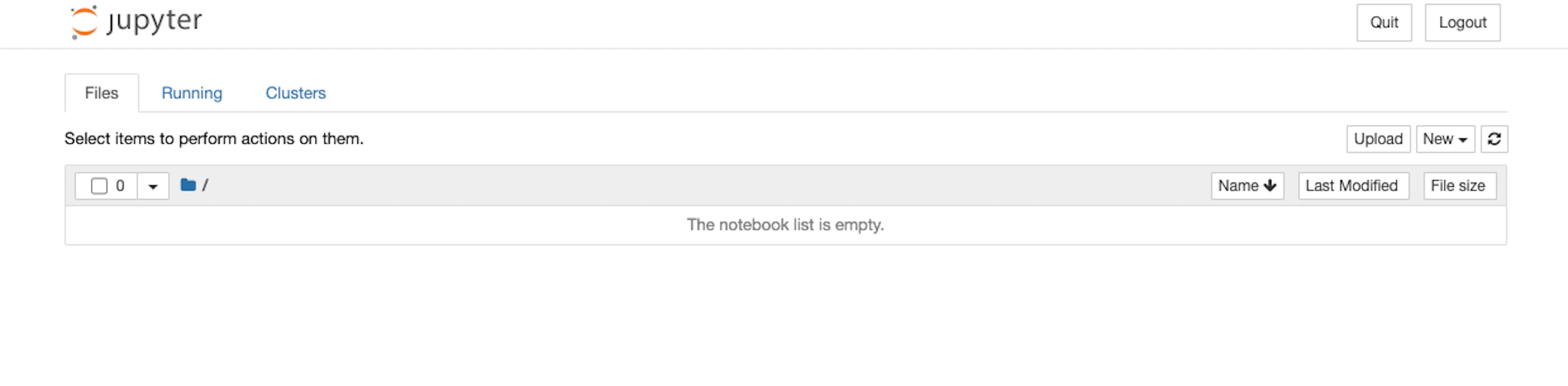 Jupyter Notebook Homepage