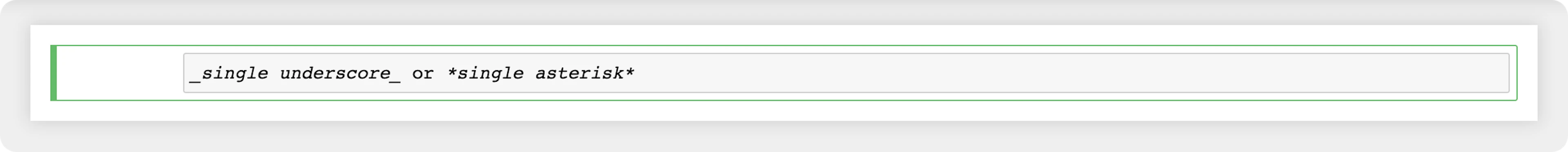 Making text italic