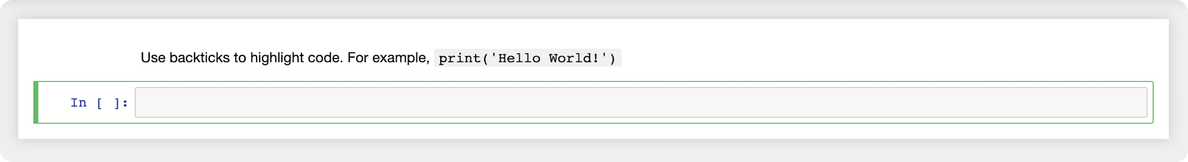 Highlighted inline code text