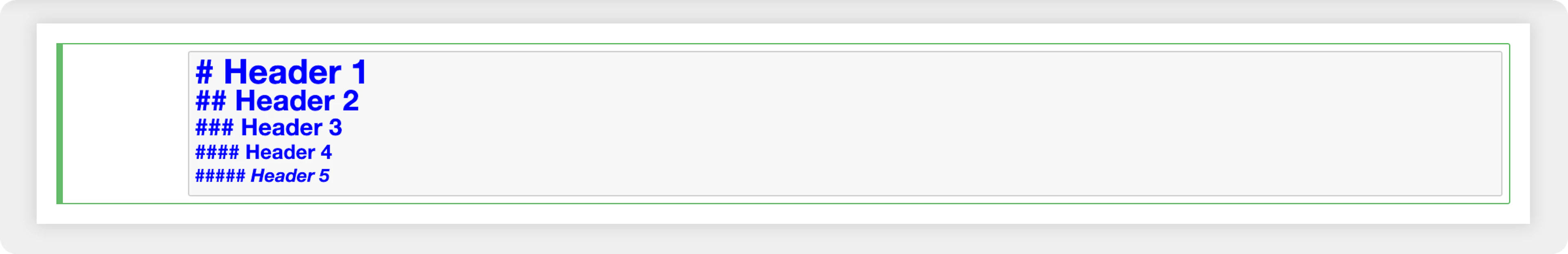 Creating headers with Markdown