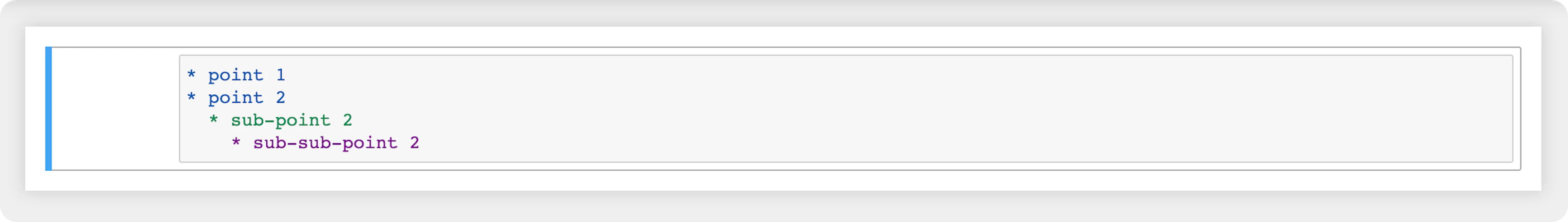Bulleted list input